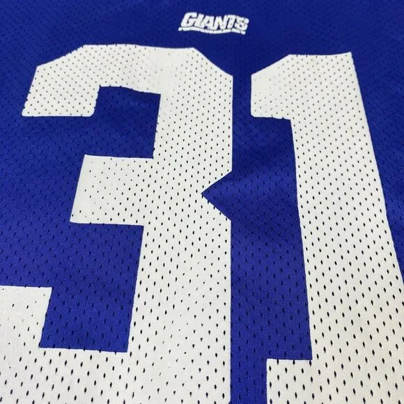 Vintage 90s Puma New‎ York Giants Jason Sehorn #31 Jersey Mens Size 2XL Blue